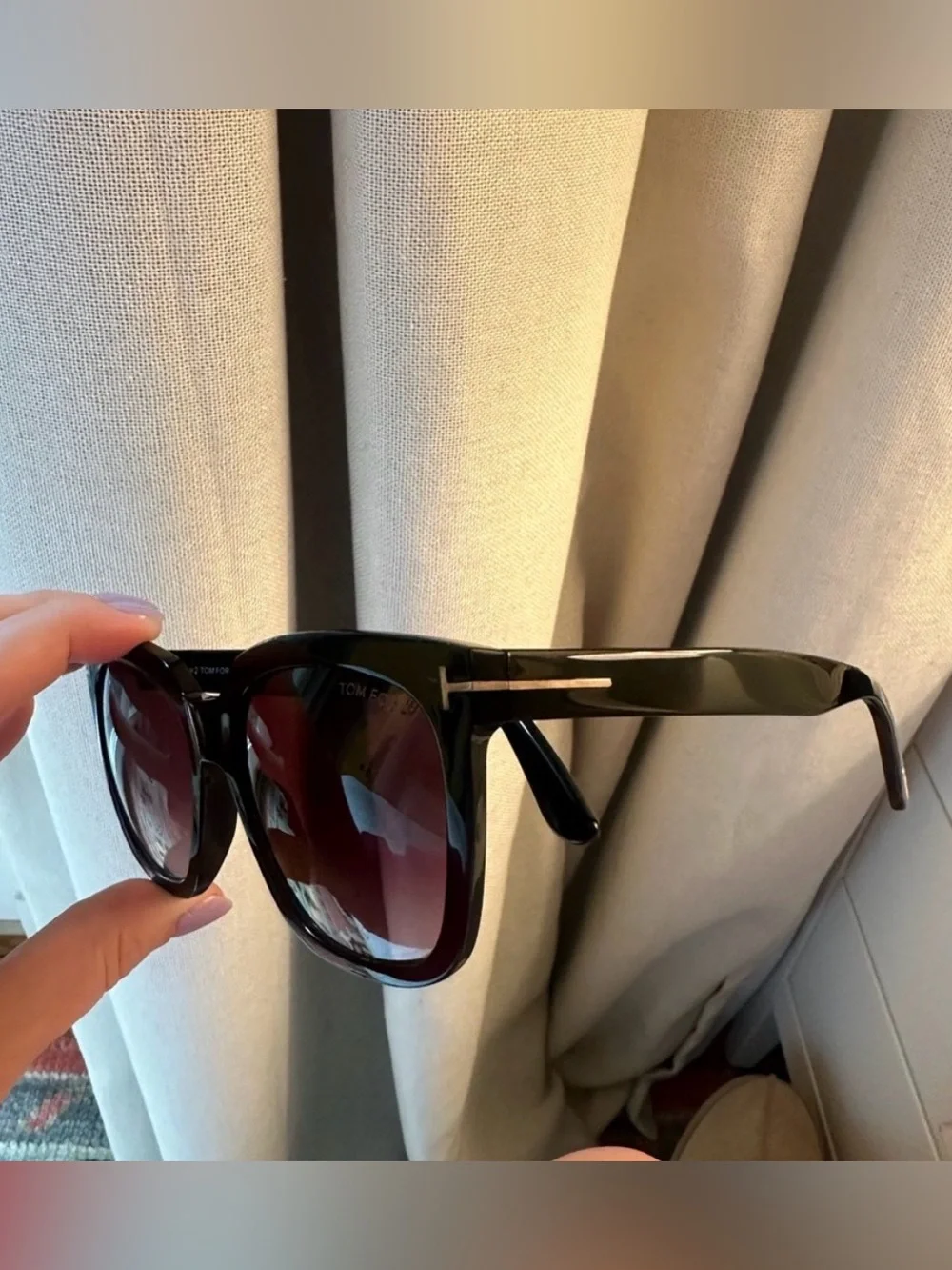 Tom Ford Amarra 55m Gradient Square Sunglasses - Like New